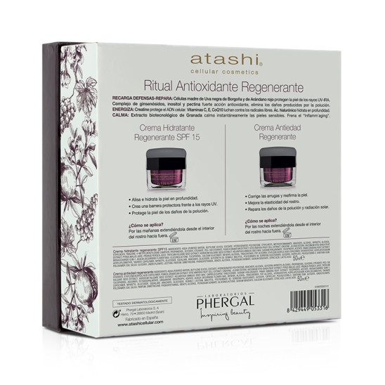 Cofre Ritual Antioxidante Hidratante Día + Crema Antiedad trasera