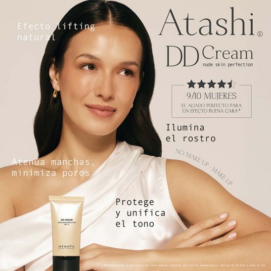 Beneficios 8 en 1 de la DD Cream Nude Skin Perfection SPF 15 de atashi