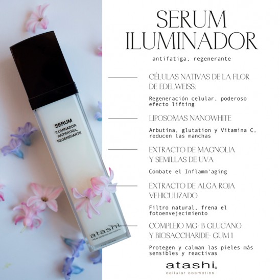 Funciones de los principales ingredientes del serum iluminador de alta eficacia antifatiga