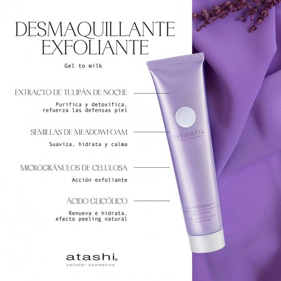 Principios Activos del desmaquillante  Exfoliante Gel to milk