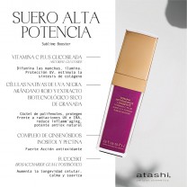 Principales beneficios de los ingredientes del suero booster de alta potencia antiox de atashi