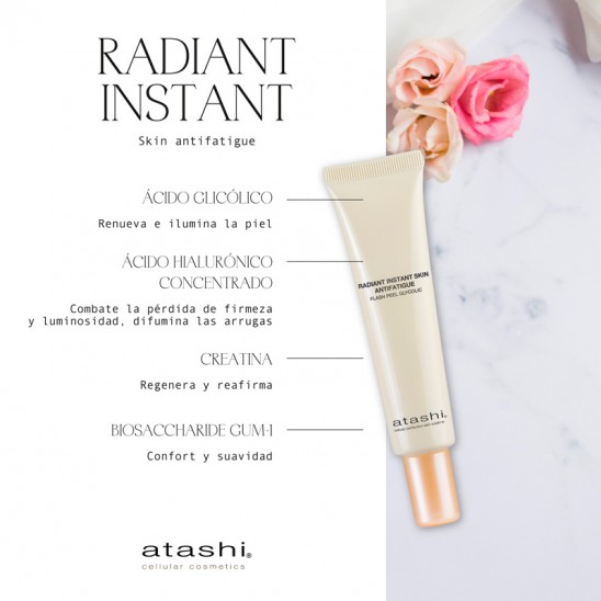 Atashi | DD Cream Nude Skin Perfection SPF15 Tono Medio + Contorno de Ojos Lifting, Iluminador + brocha de maquillaje