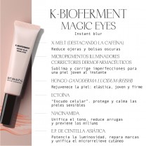 Beneficios de los
principales activos
del contorno de ojos
para ojeras oscuras
K-Bioferment