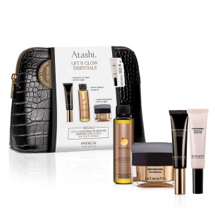 Delantera neceser Lift & Glow con productos