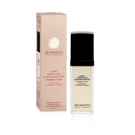 Estuche y boto del suero perfection sublime booster de atashi