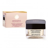 Crema facial iluminadora protectora junto al estuche