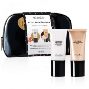 Cofre energy & glow con productos de atashi - neceser negro