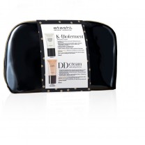 Trasera del cofre energy & glow con productos de atashi - neceser negro