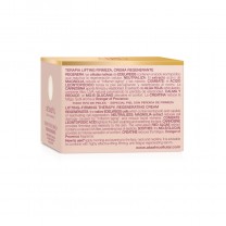 Trasera del estuche de la crema lifting para cara, mentón y escote